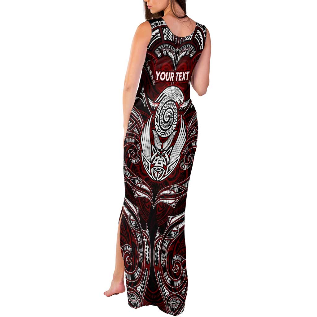 Personalized New Zealand Aotearoa Rugby Tank Maxi Dress Maori Fern Tattoo Art