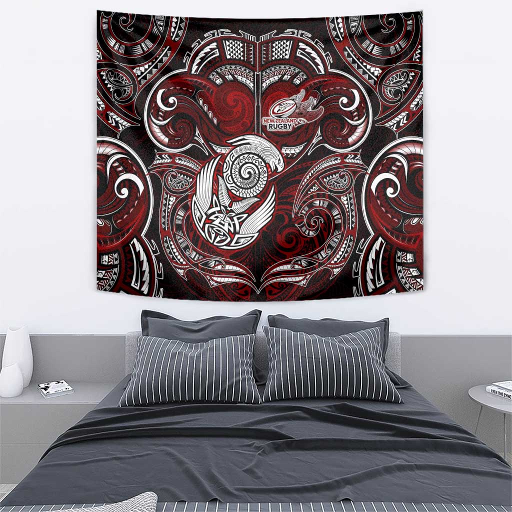 New Zealand Aotearoa Rugby Tapestry Maori Fern Tattoo Art