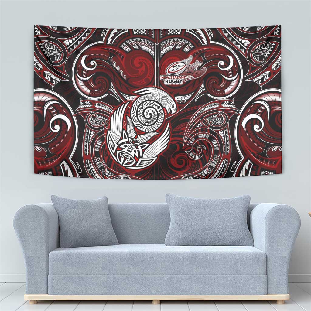 New Zealand Aotearoa Rugby Tapestry Maori Fern Tattoo Art