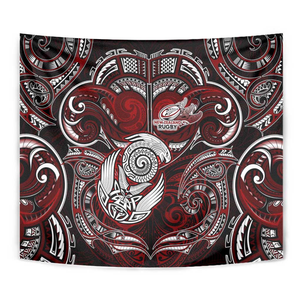 New Zealand Aotearoa Rugby Tapestry Maori Fern Tattoo Art