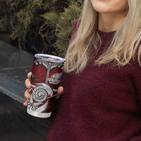 New Zealand Aotearoa Rugby Tumbler Cup Maori Fern Tattoo Art