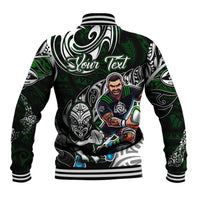 Personalized NZ Aotearoa Rugby Baseball Jacket New Zealand Silver Fern DT02 - Polynesian Pride