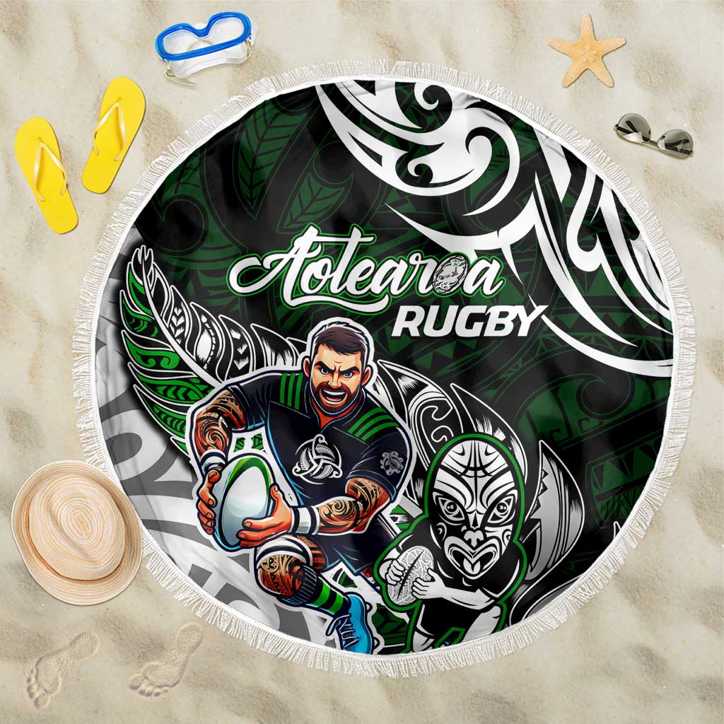 NZ Aotearoa Rugby Beach Blanket New Zealand Silver Fern