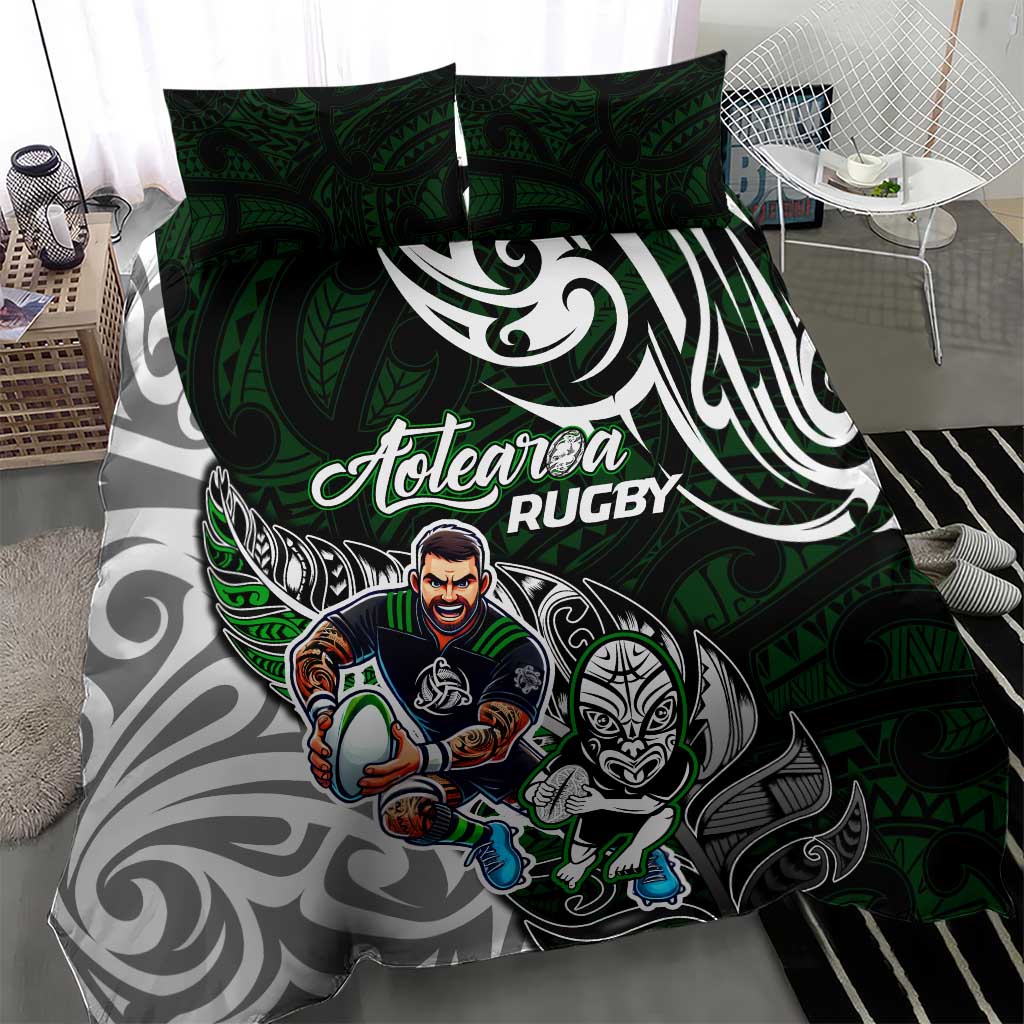 NZ Aotearoa Rugby Bedding Set New Zealand Silver Fern
