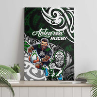 NZ Aotearoa Rugby Canvas Wall Art New Zealand Silver Fern