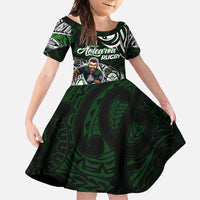 Personalized NZ Aotearoa Rugby Family Matching Off Shoulder Maxi Dress and Hawaiian Shirt New Zealand Silver Fern