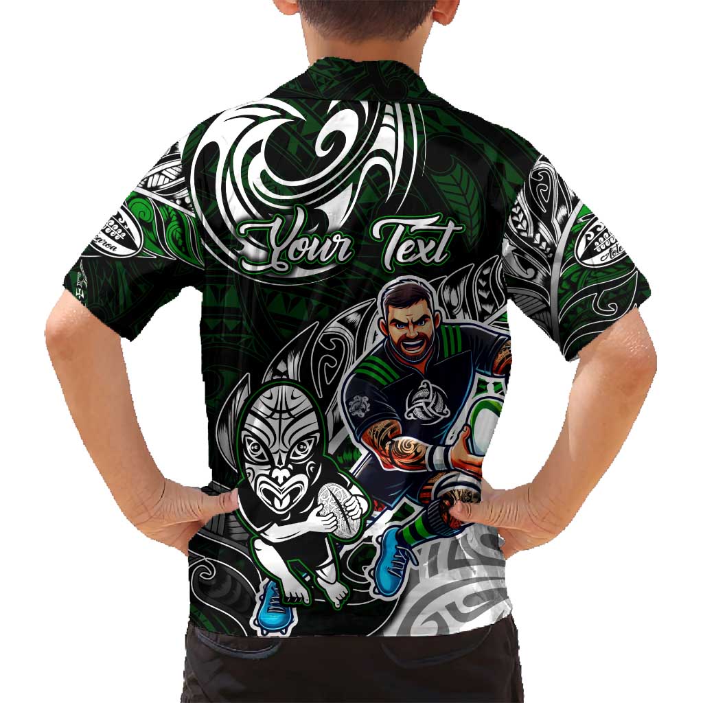 Personalized NZ Aotearoa Rugby Family Matching Tank Maxi Dress and Hawaiian Shirt New Zealand Silver Fern DT02 - Polynesian Pride