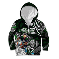 Personalized NZ Aotearoa Rugby Kid Hoodie New Zealand Silver Fern