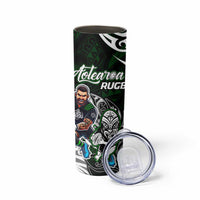 NZ Aotearoa Rugby Skinny Tumbler New Zealand Silver Fern DT02 - Polynesian Pride