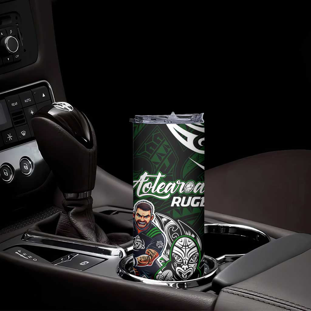 NZ Aotearoa Rugby Skinny Tumbler New Zealand Silver Fern DT02 - Polynesian Pride