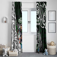 NZ Aotearoa Rugby Window Curtain New Zealand Silver Fern