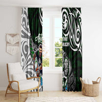 NZ Aotearoa Rugby Window Curtain New Zealand Silver Fern