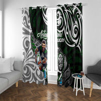 NZ Aotearoa Rugby Window Curtain New Zealand Silver Fern