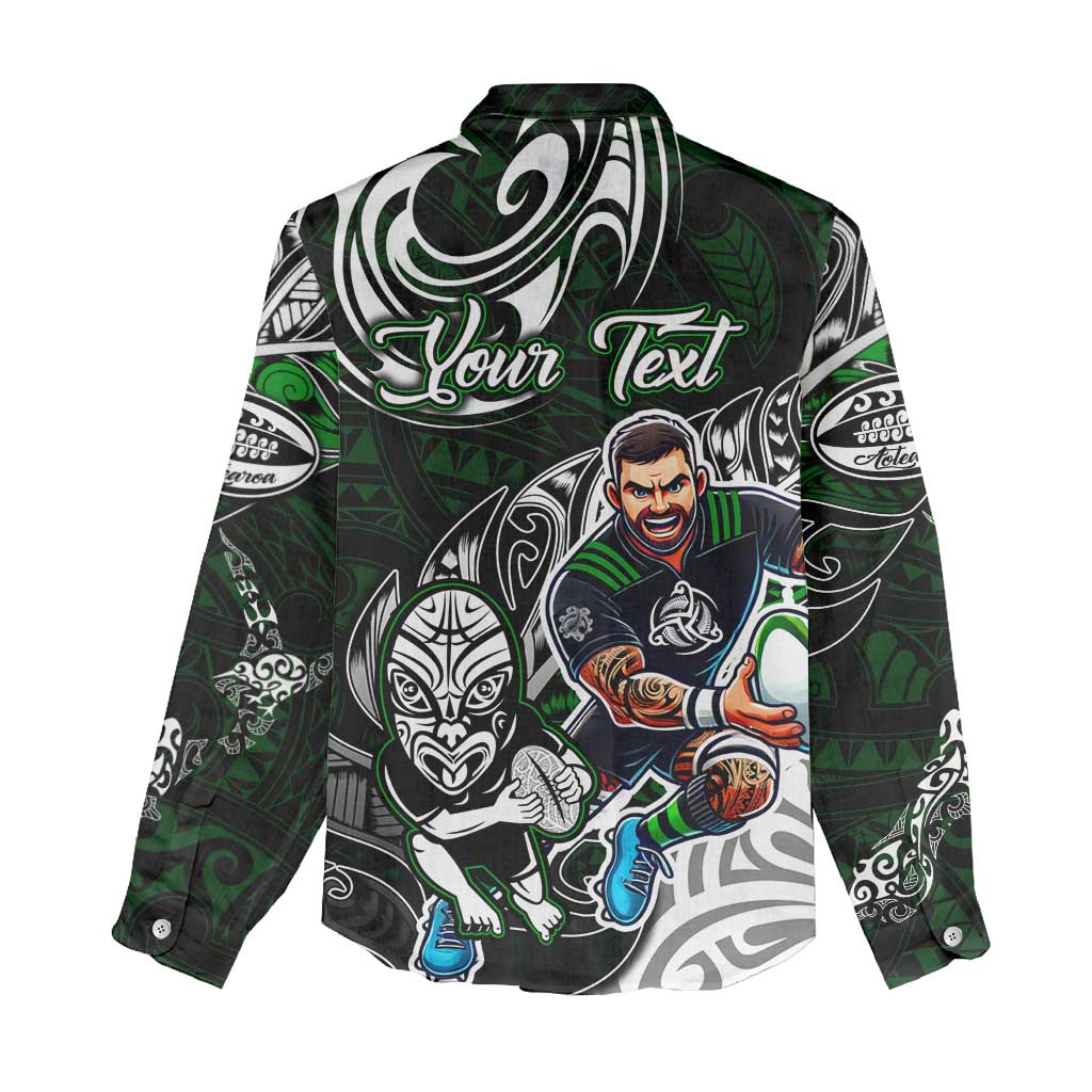 Personalized NZ Aotearoa Rugby Women Casual Shirt New Zealand Silver Fern