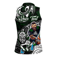 Personalized NZ Aotearoa Rugby Women Sleeveless Polo Shirt New Zealand Silver Fern