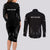 New Zealand Couples Matching Long Sleeve Bodycon Dress and Long Sleeve Button Shirt Rugby 2023 Champions Black DT02 - Polynesian Pride