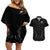 New Zealand Couples Matching Off Shoulder Short Dress and Hawaiian Shirt Rugby 2023 Champions Black DT02 Black - Polynesian Pride