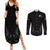 New Zealand Couples Matching Summer Maxi Dress and Long Sleeve Button Shirt Rugby 2023 Champions Black DT02 Black - Polynesian Pride