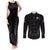 New Zealand Couples Matching Tank Maxi Dress and Long Sleeve Button Shirt Rugby 2023 Champions Black DT02 Black - Polynesian Pride