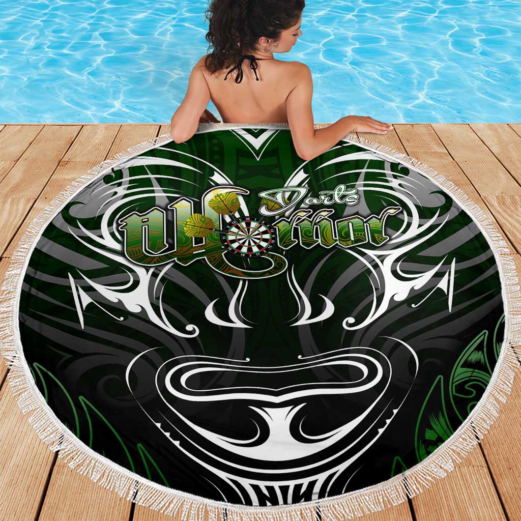 Warriors Maori Darts Beach Blanket New Zealand Darts Silver Fern