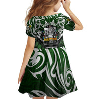 Personalised Warriors Maori Darts Family Matching Off Shoulder Maxi Dress and Hawaiian Shirt New Zealand Darts Silver Fern DT02 - Polynesian Pride
