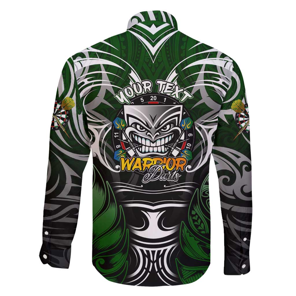 Personalised Warriors Maori Darts Family Matching Off Shoulder Maxi Dress and Hawaiian Shirt New Zealand Darts Silver Fern DT02 - Polynesian Pride