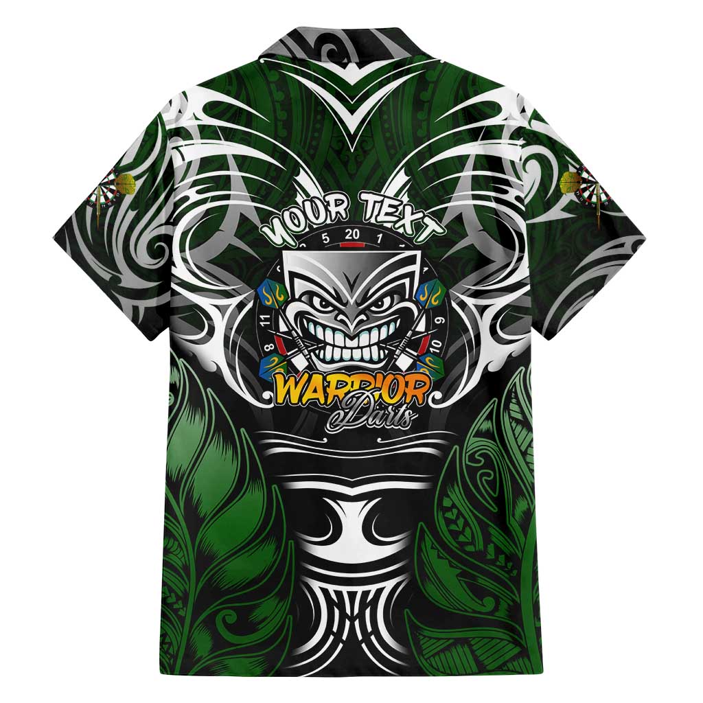 Personalised Warriors Maori Darts Family Matching Puletasi and Hawaiian Shirt New Zealand Darts Silver Fern DT02 - Polynesian Pride