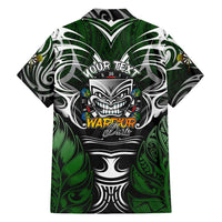 Personalised Warriors Maori Darts Family Matching Short Sleeve Bodycon Dress and Hawaiian Shirt New Zealand Darts Silver Fern DT02 - Polynesian Pride