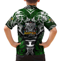 Personalised Warriors Maori Darts Family Matching Summer Maxi Dress and Hawaiian Shirt New Zealand Darts Silver Fern