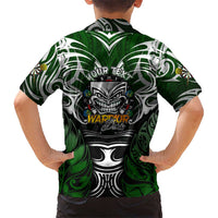 Personalised Warriors Maori Darts Kid Hawaiian Shirt New Zealand Darts Silver Fern DT02 - Polynesian Pride