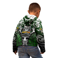 Personalised Warriors Maori Darts Kid Hoodie New Zealand Darts Silver Fern