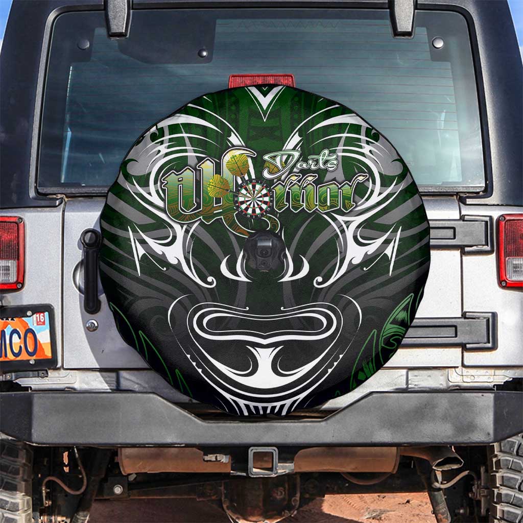 Warriors Maori Darts Spare Tire Cover New Zealand Darts Silver Fern