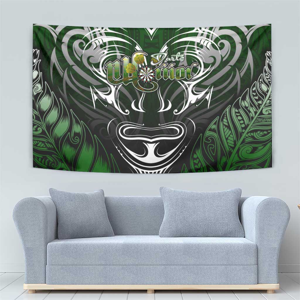 Warriors Maori Darts Tapestry New Zealand Darts Silver Fern