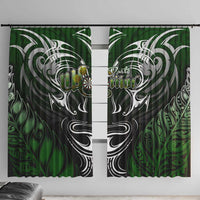 Warriors Maori Darts Window Curtain New Zealand Darts Silver Fern
