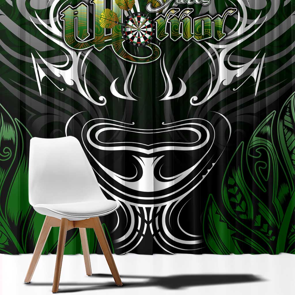 Warriors Maori Darts Window Curtain New Zealand Darts Silver Fern