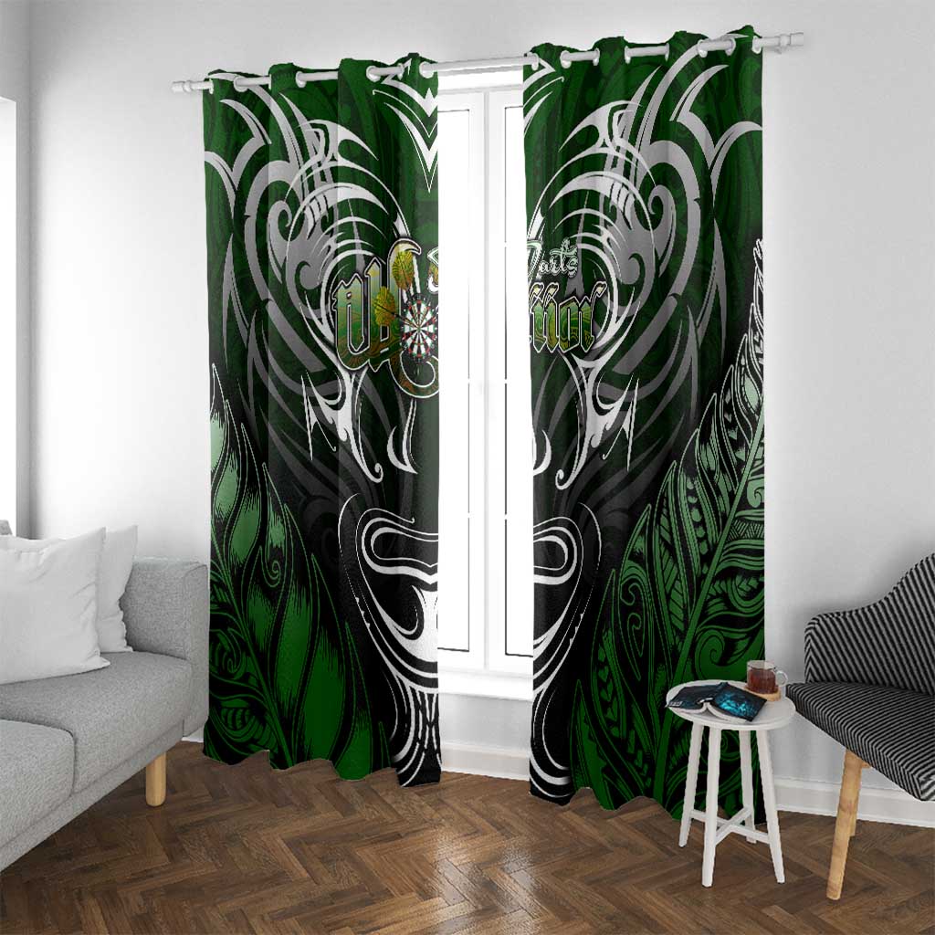 Warriors Maori Darts Window Curtain New Zealand Darts Silver Fern