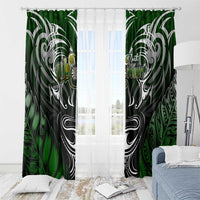 Warriors Maori Darts Window Curtain New Zealand Darts Silver Fern