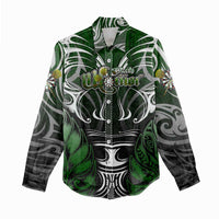 Personalised Warriors Maori Darts Women Casual Shirt New Zealand Darts Silver Fern