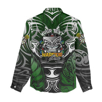 Personalised Warriors Maori Darts Women Casual Shirt New Zealand Darts Silver Fern
