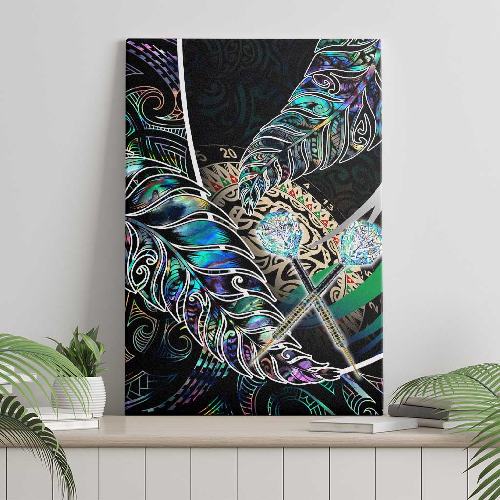 New Zealand Darts Canvas Wall Art NZ Paua Shell Maori Fern
