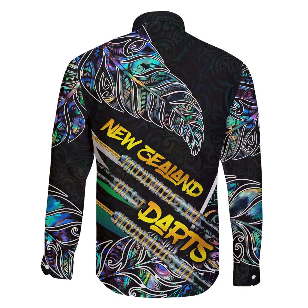 Personalised New Zealand Darts Family Matching Summer Maxi Dress and Hawaiian Shirt NZ Paua Shell Maori Fern