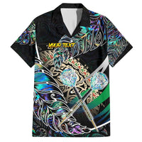 Personalised New Zealand Darts Family Matching Tank Maxi Dress and Hawaiian Shirt NZ Paua Shell Maori Fern