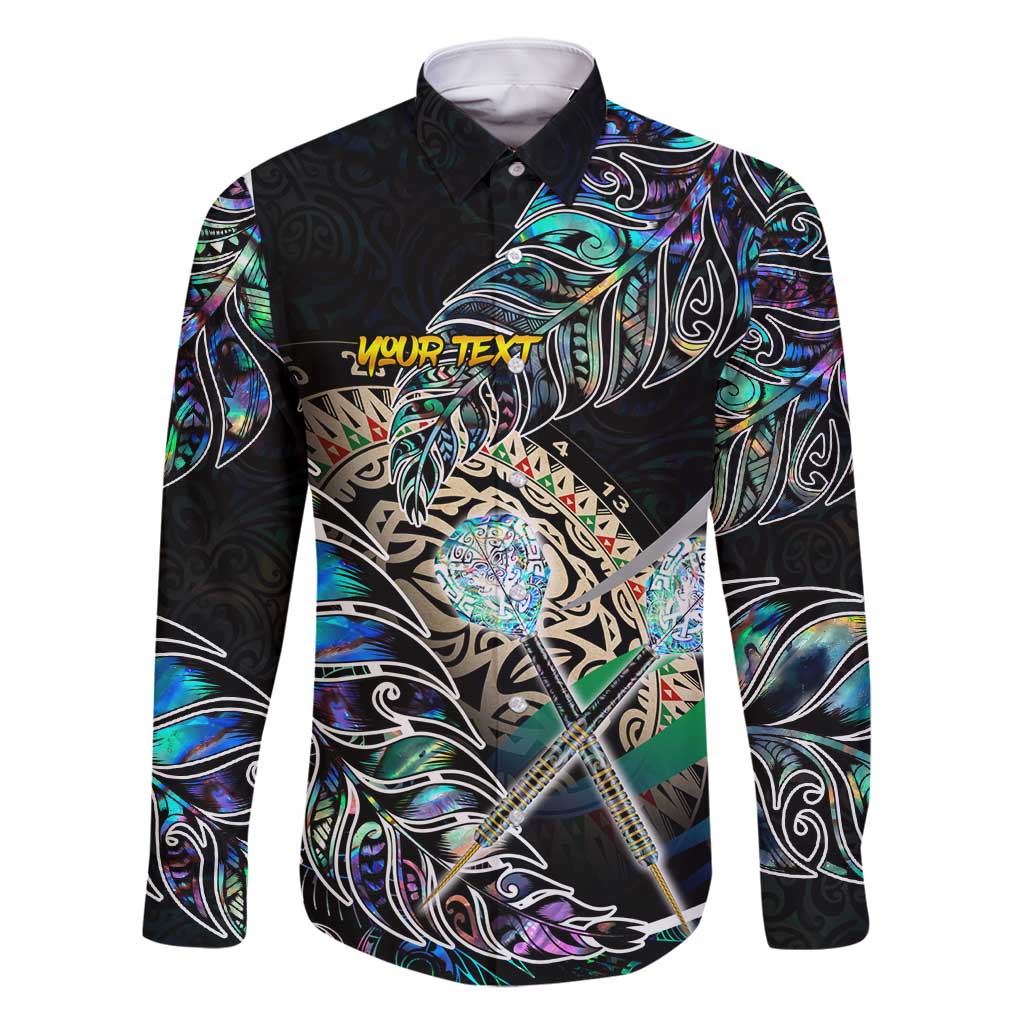 Personalised New Zealand Darts Family Matching Tank Maxi Dress and Hawaiian Shirt NZ Paua Shell Maori Fern