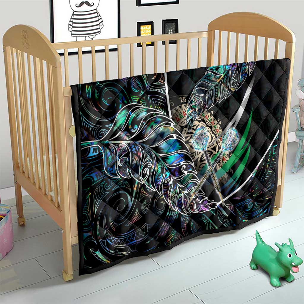 New Zealand Darts Quilt NZ Paua Shell Maori Fern