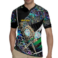 Personalised New Zealand Darts Rugby Jersey NZ Paua Shell Maori Fern