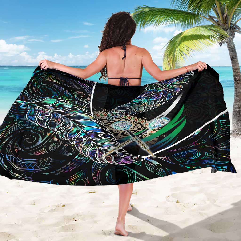 New Zealand Darts Sarong NZ Paua Shell Maori Fern