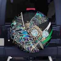 New Zealand Darts Spare Tire Cover NZ Paua Shell Maori Fern