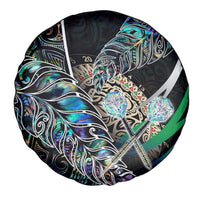 New Zealand Darts Spare Tire Cover NZ Paua Shell Maori Fern