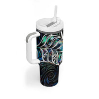 New Zealand Darts Tumbler With Handle NZ Paua Shell Maori Fern