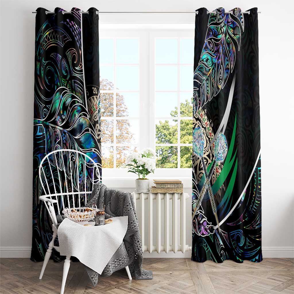New Zealand Darts Window Curtain NZ Paua Shell Maori Fern